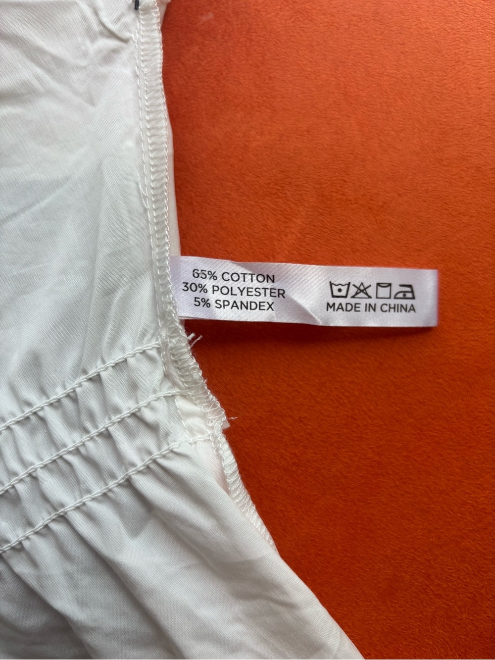 Tuckernuck White Poplin Roberts Top Smocked Waist Size S NWT - Picture 7 of 14